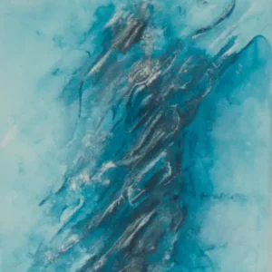 Œuvre originale La fille dans le vent, peinture acrylique, de Vanessa Drouhin - région de Montpellier