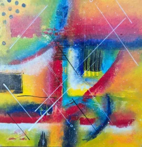 Œuvre originale Venise, peinture acrylique, de Vanessa Drouhin - région de Montpellier