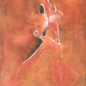 Œuvre originale Danse sur la terre, peinture acrylique, de Vanessa Drouhin - région de Montpellier
