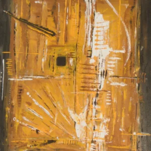 Œuvre originale Yellow Mood, peinture acrylique, de Vanessa Drouhin - région de Montpellier